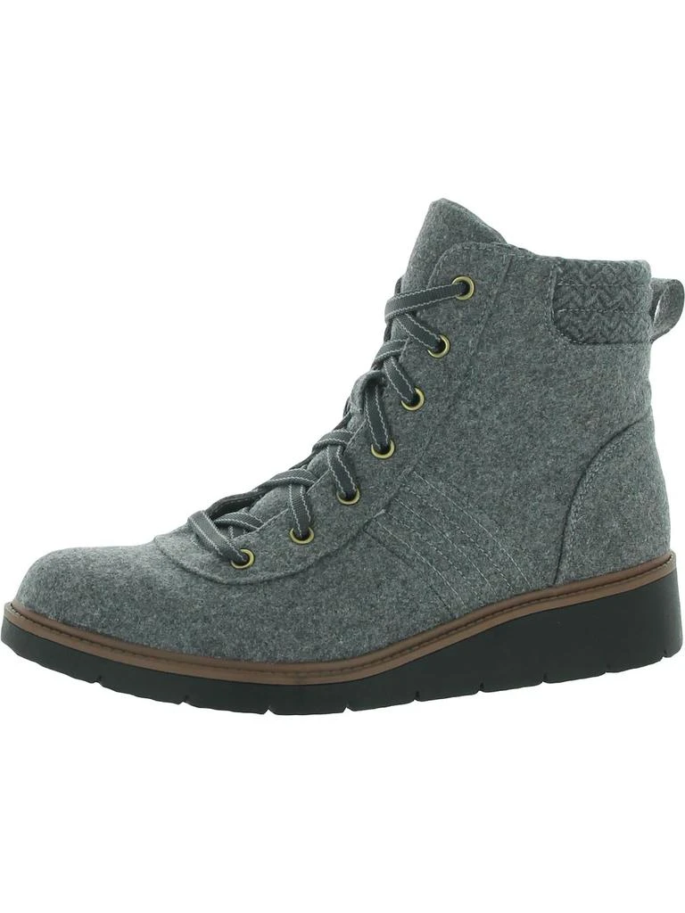 Dr. Scholl's Shoes Little Wild Womens Lace-Up Ankle Wedge Boots 1