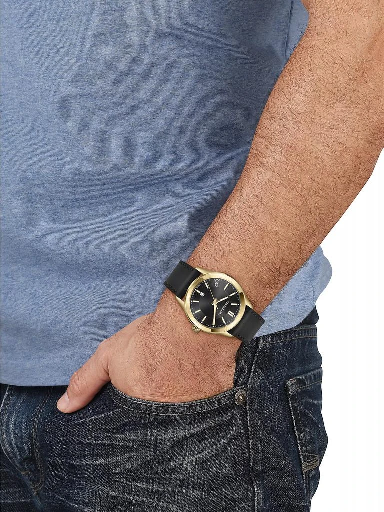Salvatore Ferragamo Ferragamo Classic Goldtone Stainless Steel & Leather Watch/42MM 2