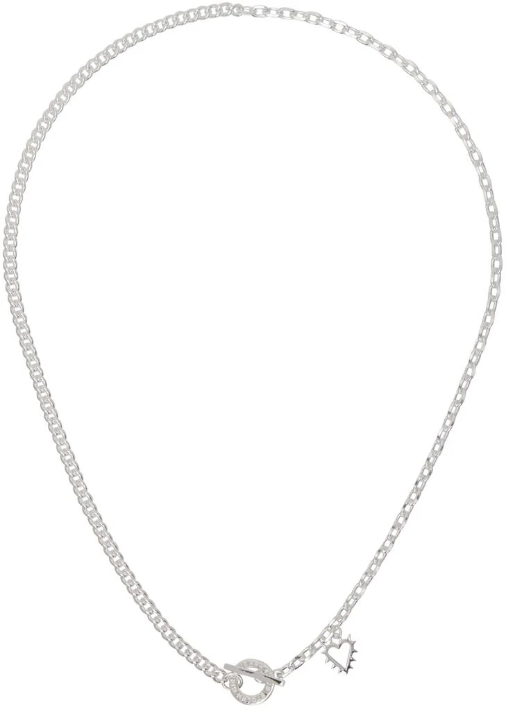 Stolen Girlfriends Club Silver T-Bar Halo Necklace 1