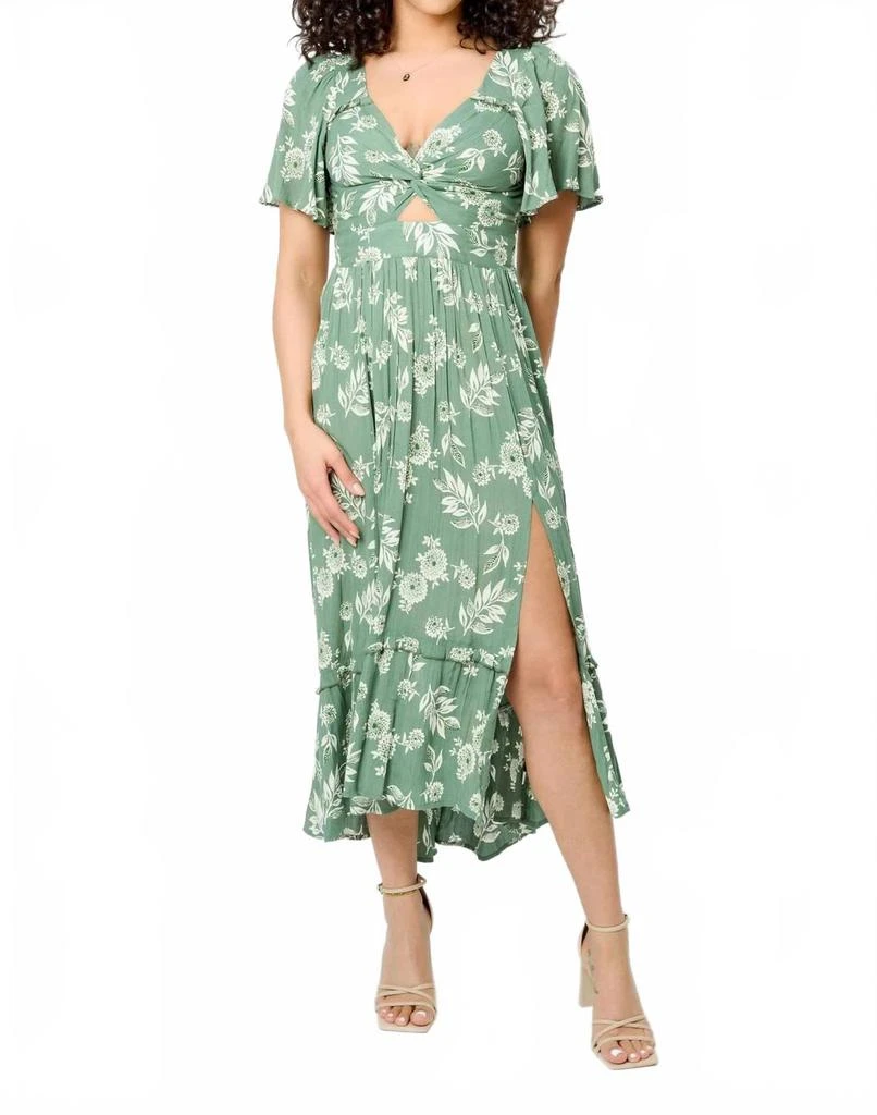 formal yellow maxi dress Iris Long Sleeve Satin Maxi Dress / Lemon | MESHKI