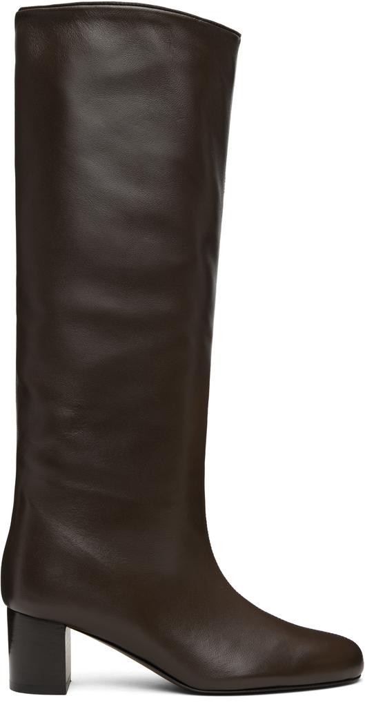 TOTEME The Slim Leather & Suede Knee-High Boot – On Sale Now with
