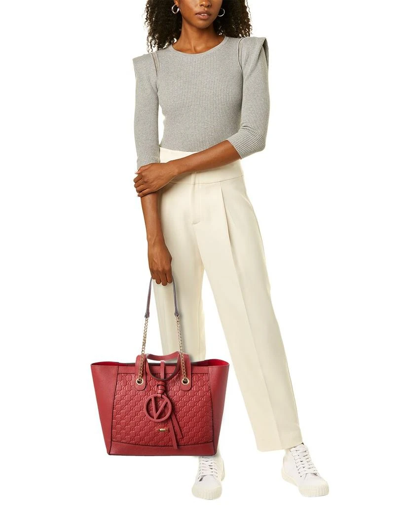 Mario Valentino Sophie Medallion Leather Tote 4