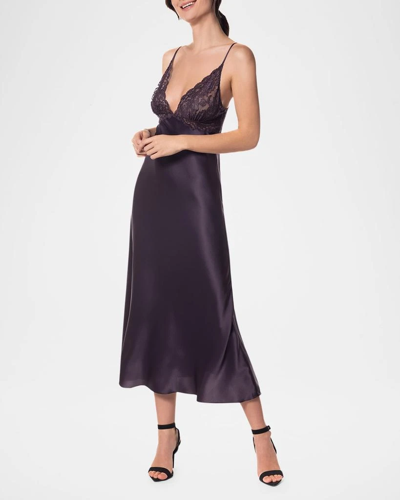 Christine Lingerie After Dark Charmeuse and Lace Nightgown 1
