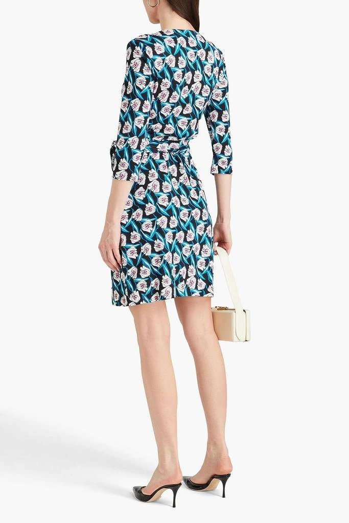 DIANE VON FURSTENBERG Julian floral-print silk-jersey mini wrap dress 3