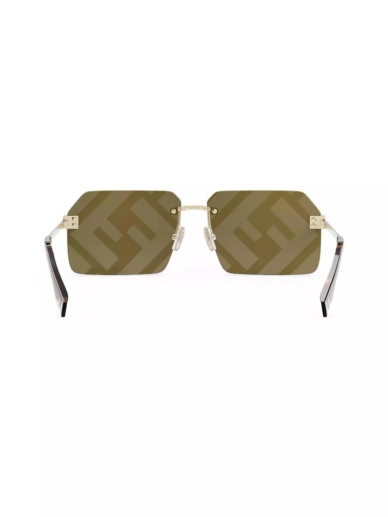 Fendi FF Logo Print 59MM Square Sunglasses 4