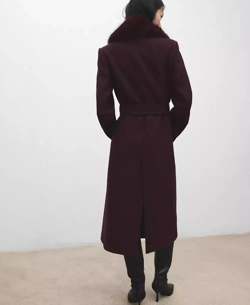 Mango Women
s Fur Collar Manteco Wool Coat 6