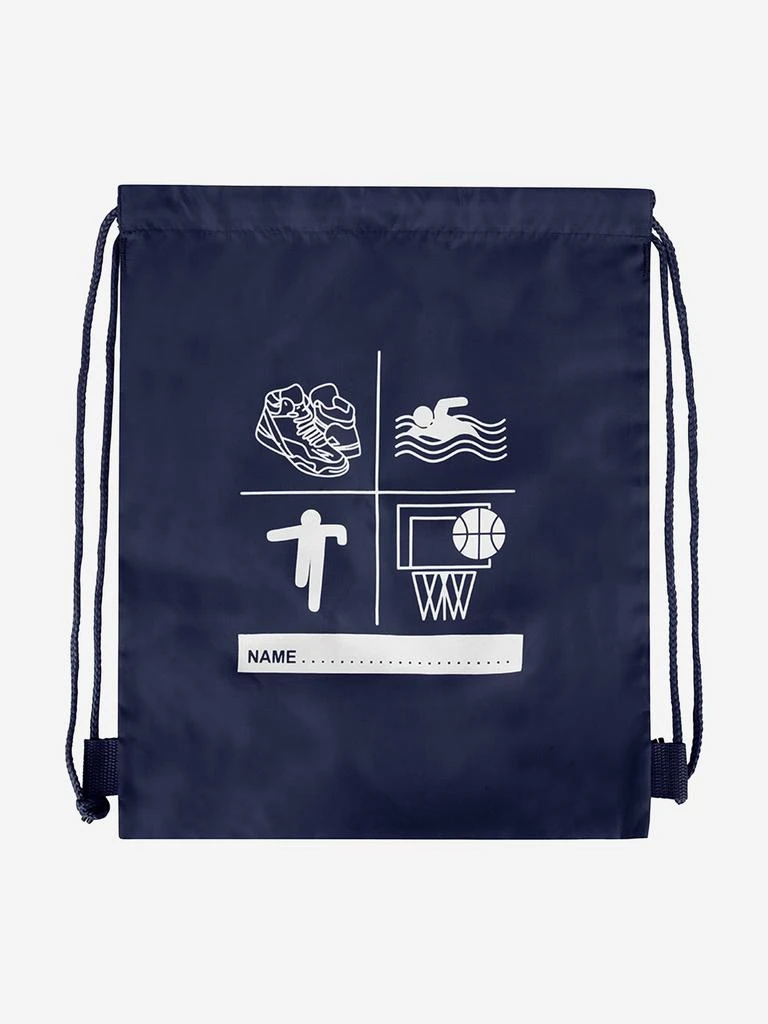 Zeco Schoolwear Zeco Kids School Premium Printed PE Bag in Navy (40cm) 1