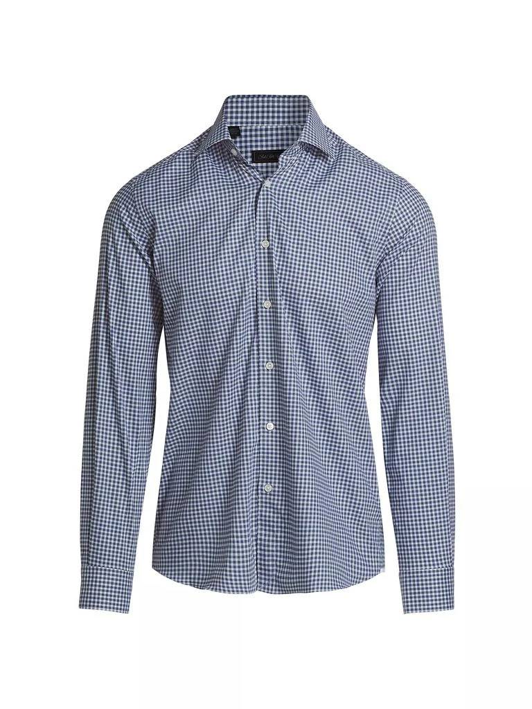 Saks Fifth Avenue COLLECTION Navy Check Shirt 1