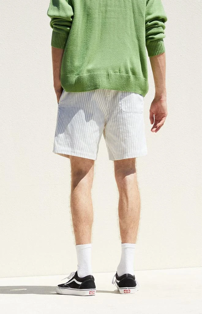 PacSun Stripe Textured Linen Shorts 4