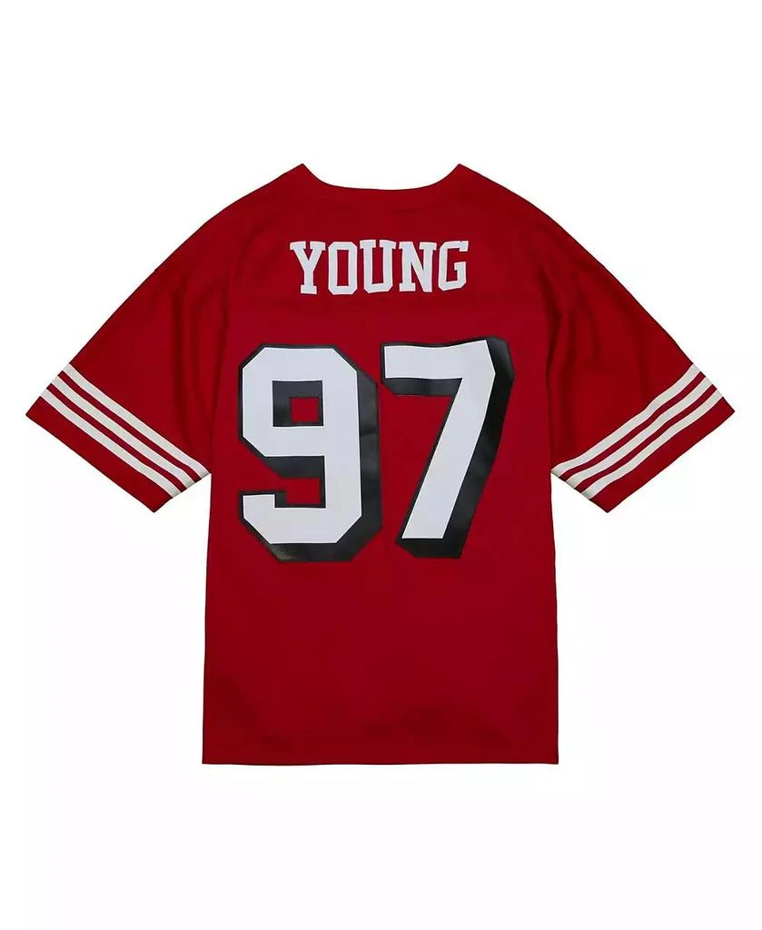Mitchell & Ness Men's Bryant Young Scarlet Distressed San Francisco 49ers Legacy Replica Jersey 3