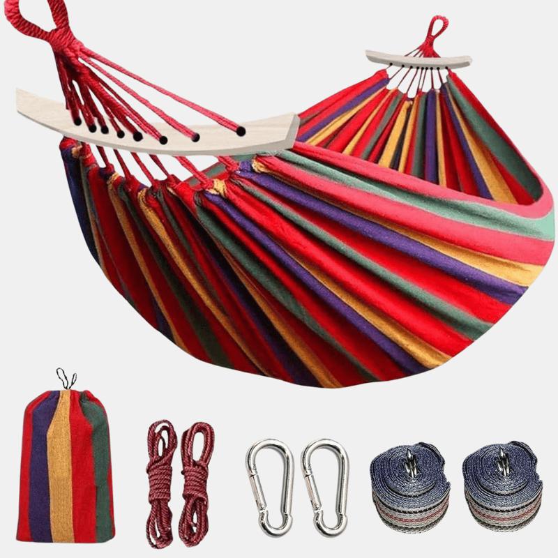 Vigor Folding Double Hanging Nylon Wholesale Swing Portable Outdoor Camping Hammock Canvas Hammock Bed