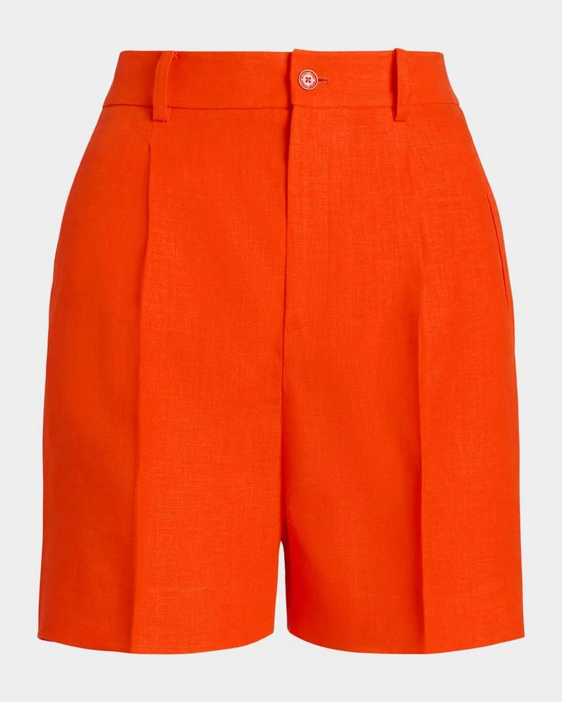 Ralph Lauren Tracy Pleated Linen Shorts 1