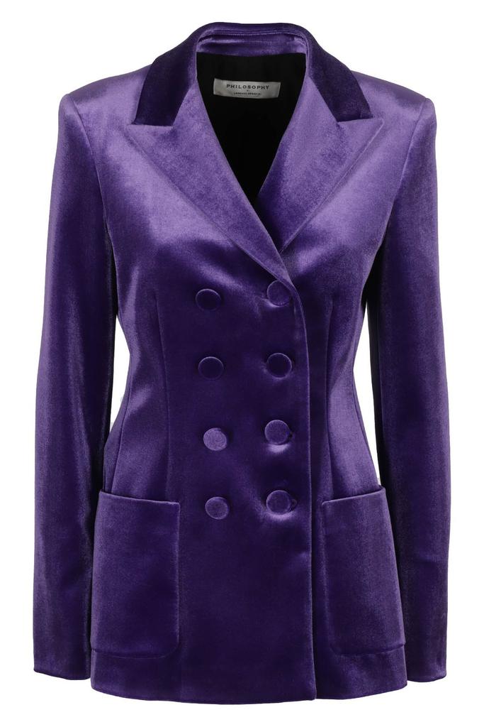 コート PHILOSOPHY DI LORENZO SERAFINI Charcoal wool coat Philosophy Di Lorenzo Serafini Dark Grey Felted Wool Double
