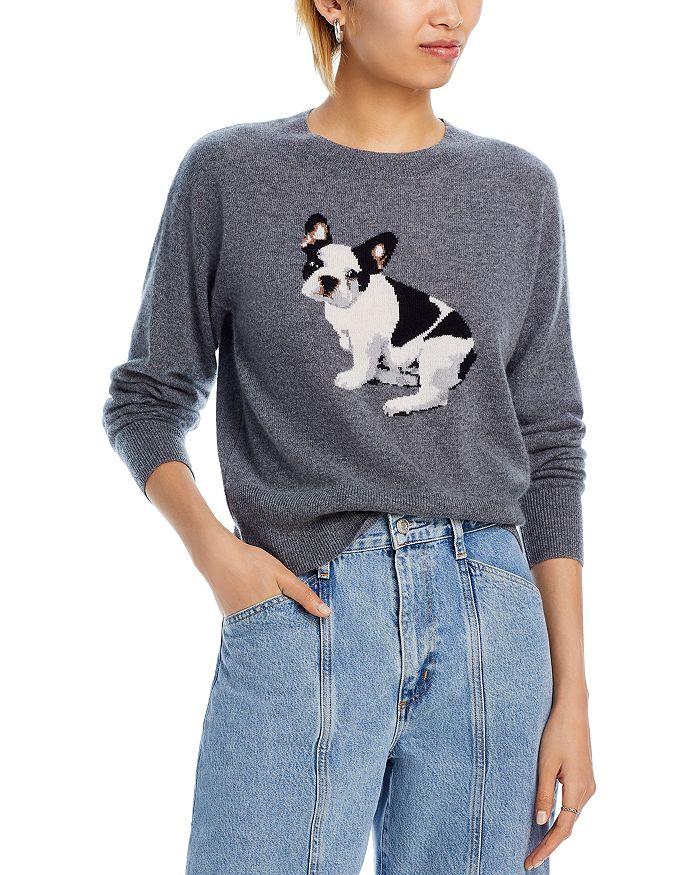 AQUA Cashmere French Bulldog Crewneck Sweater - 100% Exclusive