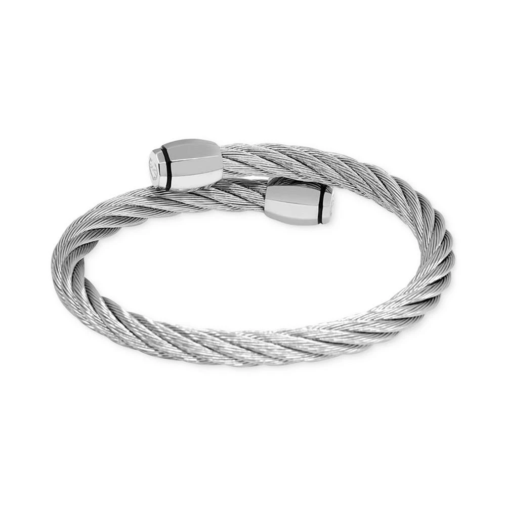 CHARRIOL Cable Bypass Bangle Bracelet in Stainless Steel 4