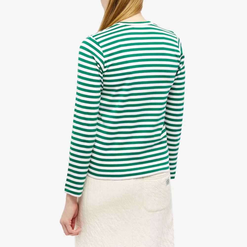 Comme des Garcons Comme des Garcons Play Women's Long Sleeve Heart Logo Stripe 3