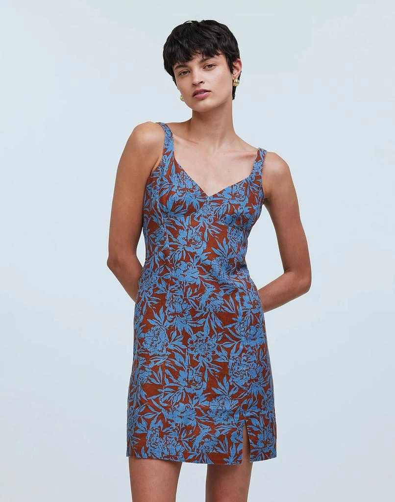 Madewell Sweetheart Mini Dress in Floral 100% Linen from Madewell
