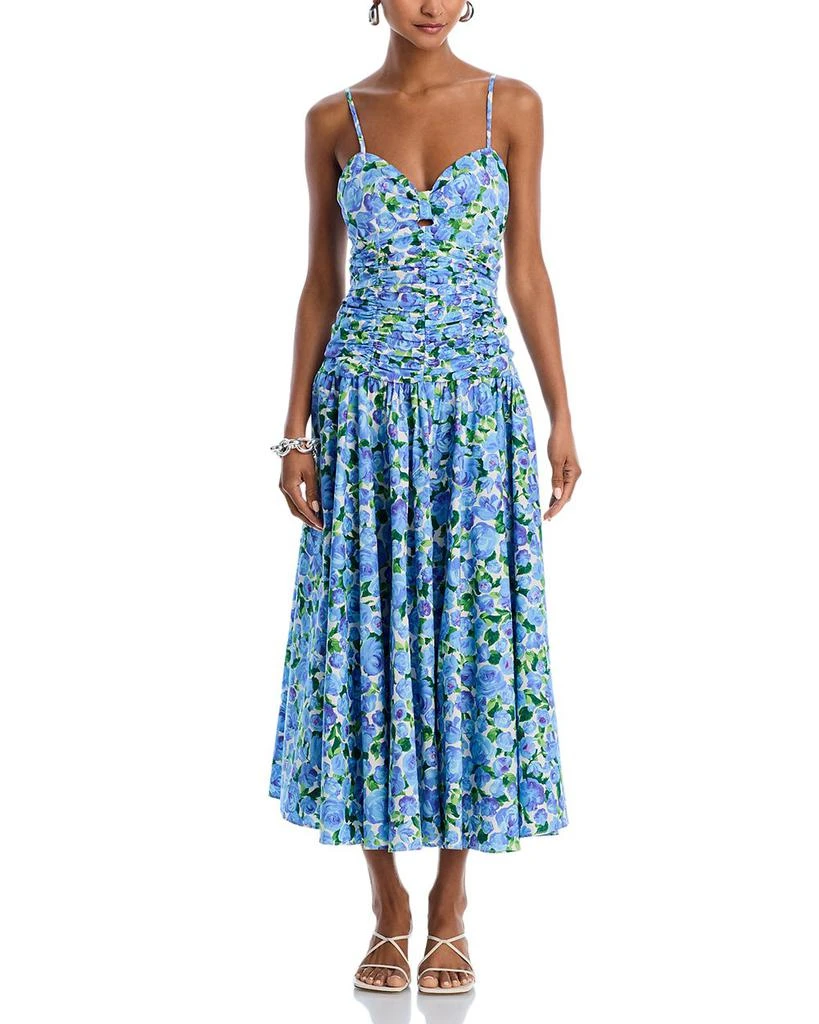AQUA Ruched Maxi Dress - Exclusive 1