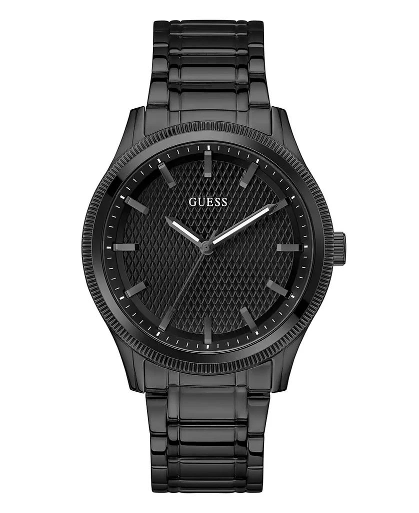 GUESS Men's Analog Black Stainless Steel Watch 44mm 1