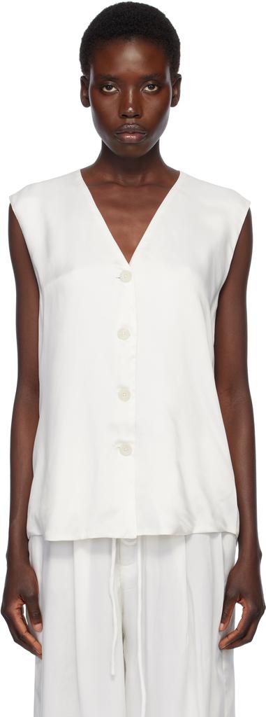 LAUREN MANOOGIAN White Sanded Vest