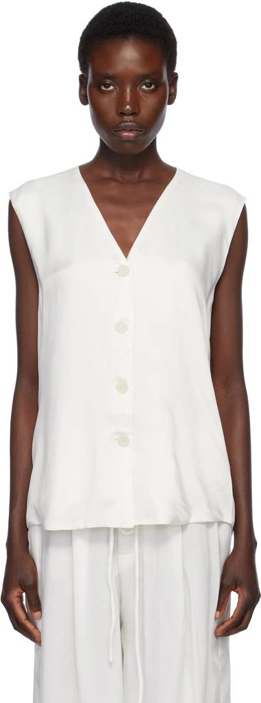 LAUREN MANOOGIAN White Sanded Vest 1