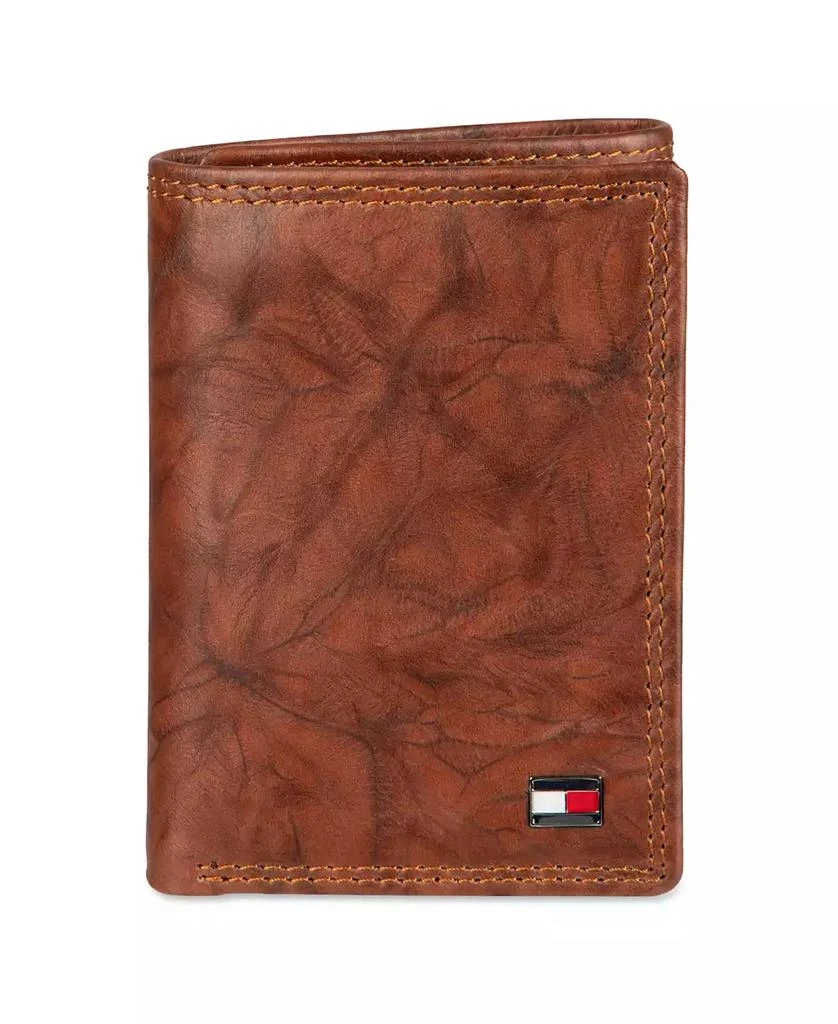 Tommy Hilfiger Men's RFID Huck Leather Trifold Wallet 1