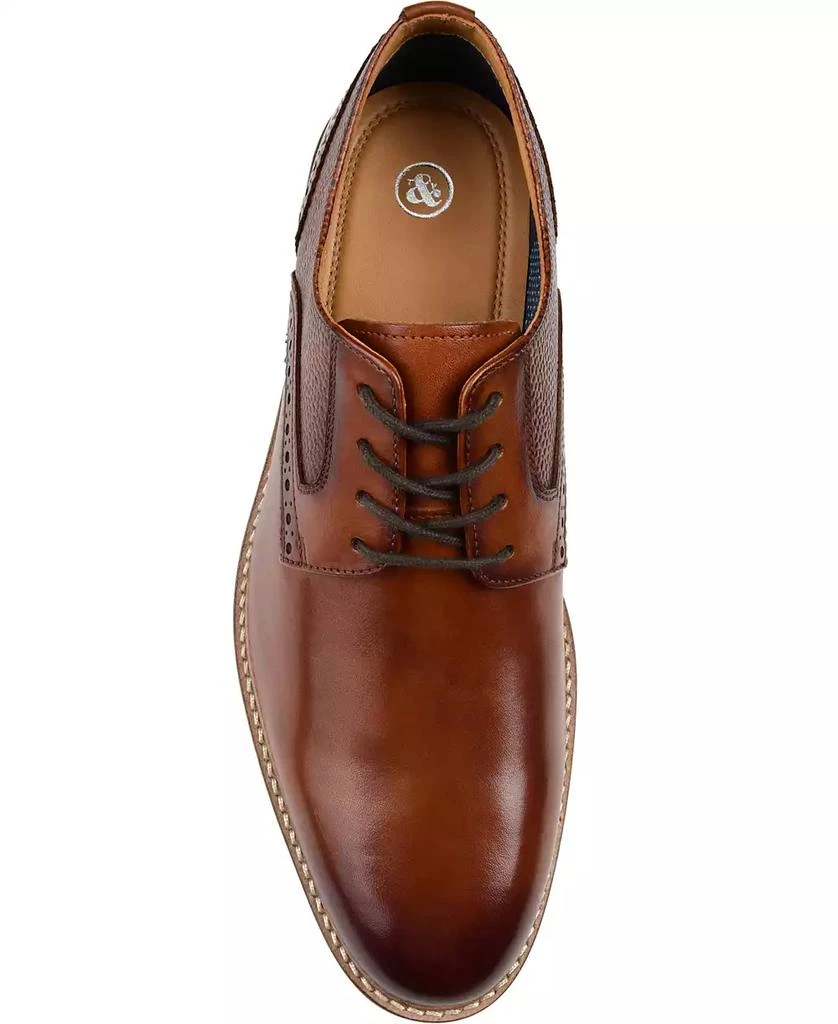 Thomas & Vine Men's Clayton Plain Toe Brogue Derby Shoe 4