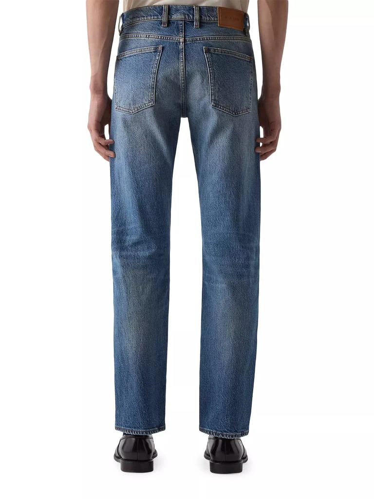 BLK DNM Washed Denim Mid-Rise Straight-Leg Jeans 3