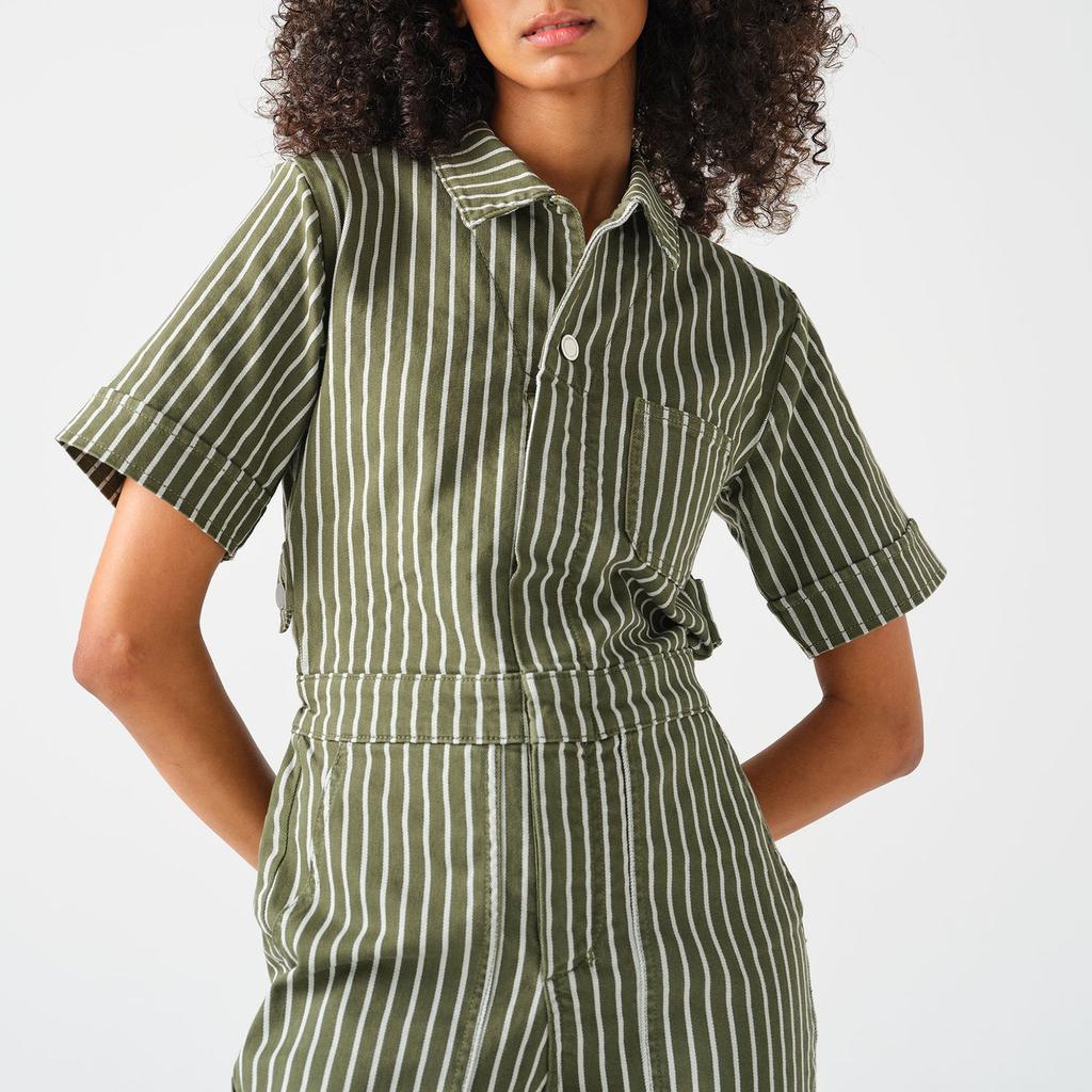 Seventy + Mochi Pearl Striped Denim Jumpsuit – On Sale Now with Up