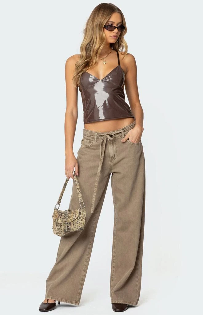 Edikted Carmie Vinyl Tank Top 2