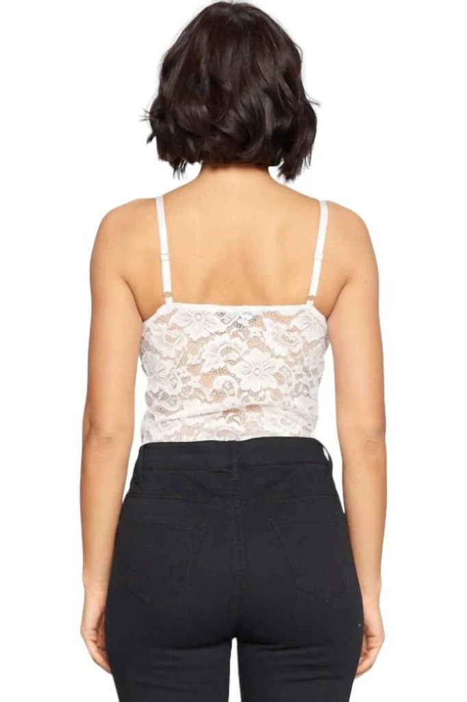 Chocolate USA Lace Bustier Bodysuit In White 3