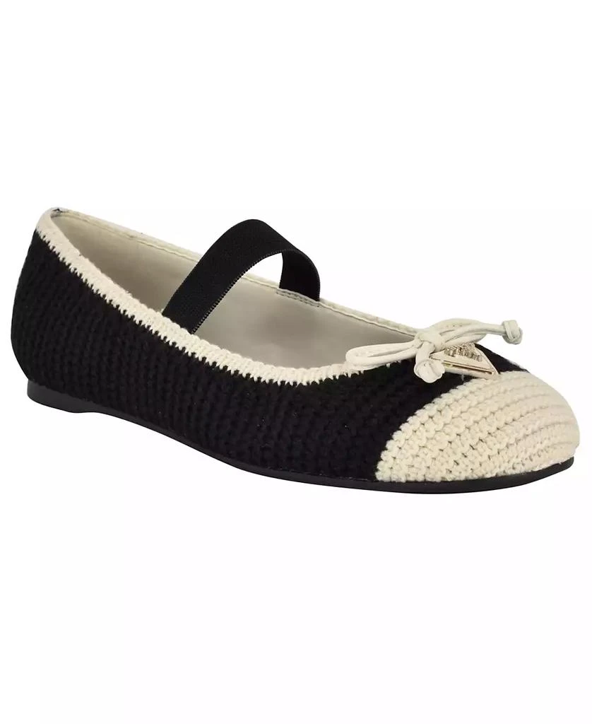 GUESS Women's Maysa Crochet Knit Mary Jane Flats 1
