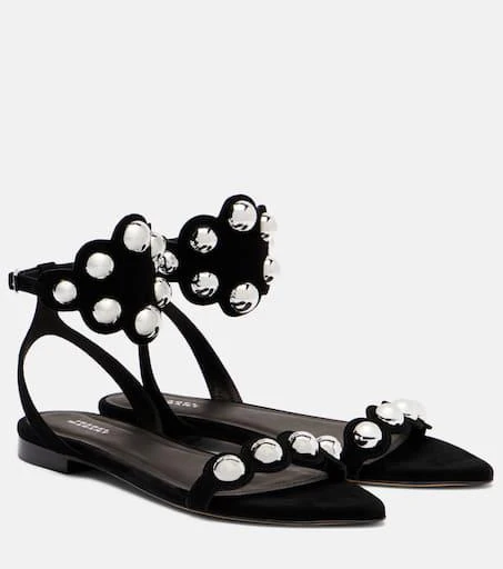 Isabel Marant Aselda studded suede sandals 1