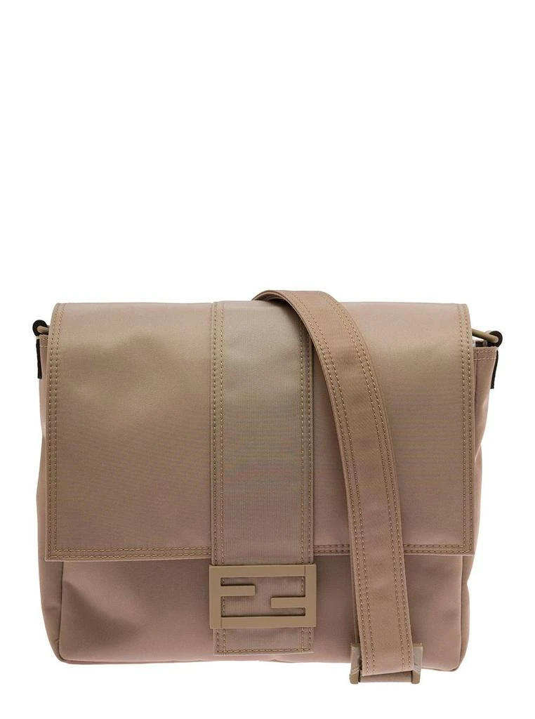 Fendi Baguette Beige Nylon Fendi Man Crossbody Bag 1