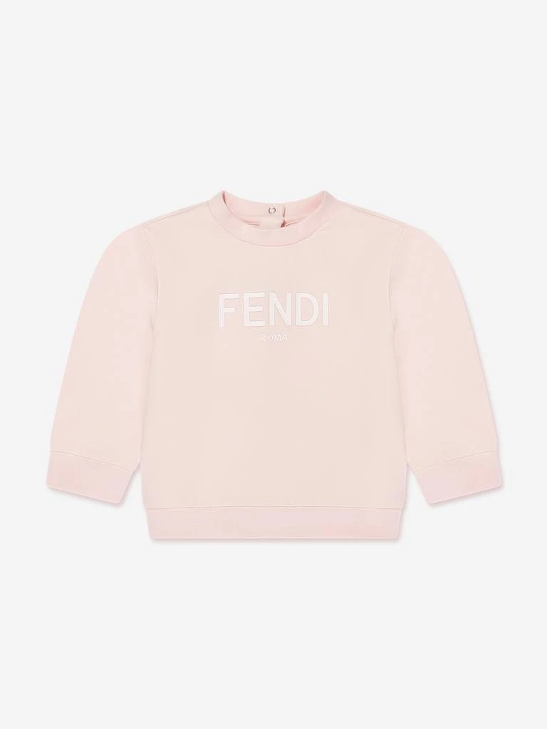 Fendi Kids Fendi Baby Girls Logo Sweatshirt in Pink 1