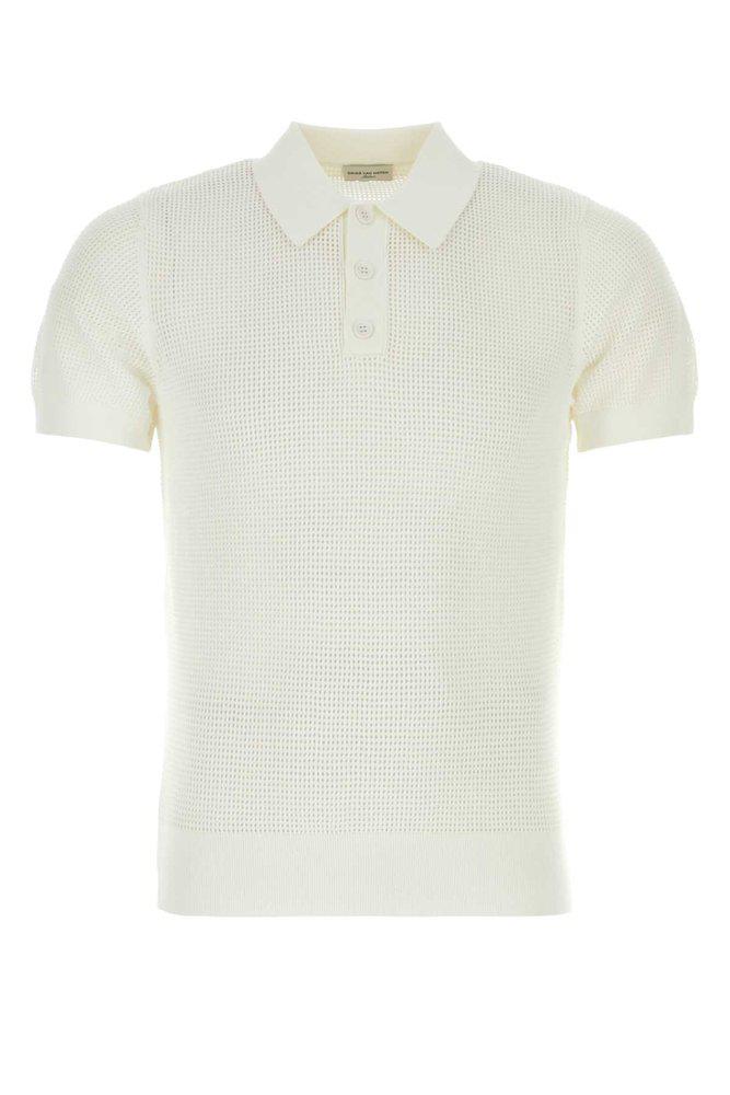 Dries Van Noten Dries Van Noten Short-Sleeved Open Knitted Polo Shirt