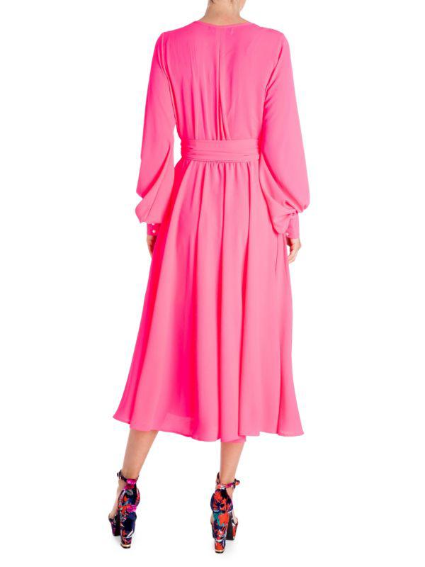 Meghan LA Venus Belted Wrap Midi Dress