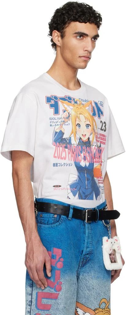 doublet White Fox Anime Print T-shirt 2