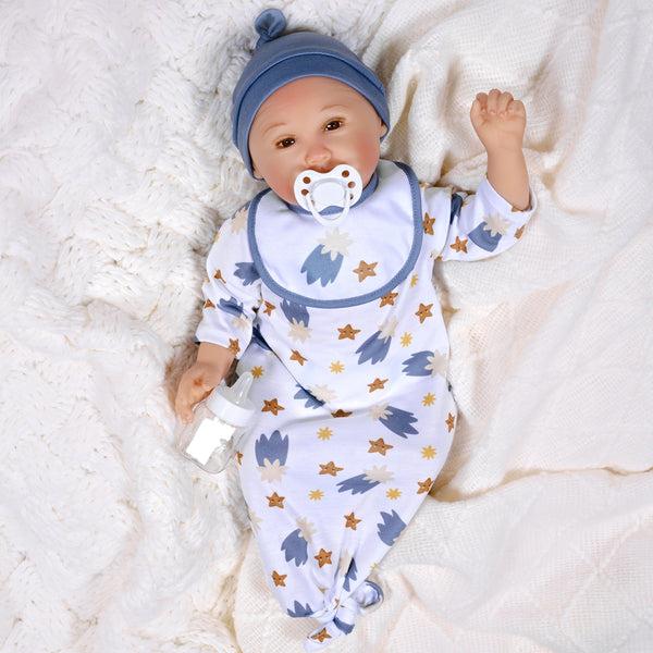 Mayra Garza Paradise Galleries Reborn Baby Doll - My Sleepy Star, Mayra Garza Designer's Doll Collections, Includes Gown, Beanie, Bib, Pacifier, Doll Baby Bottle