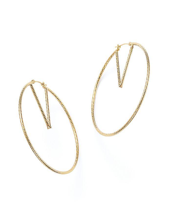 Bloomingdale's 14K Yellow Gold V-Hoop Earrings