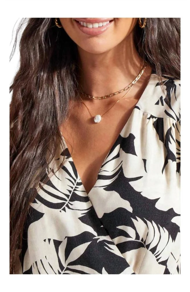 Tribal Short Sleeve Wrap Up Print Maxi Dress In Wailea 3