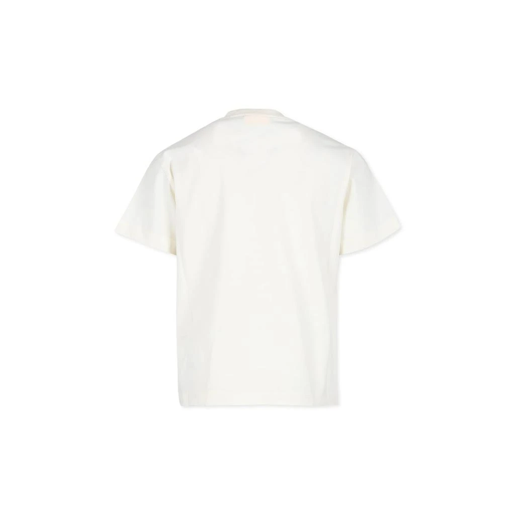 Off-White Ivory T-shirt For Girl With Logo 2