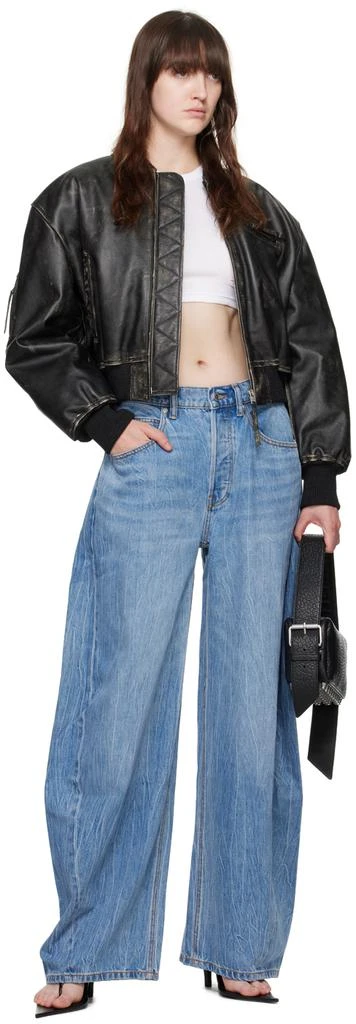 Alexander Wang Blue Oversize Low-Rise Jeans 4