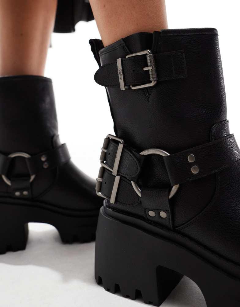 Buffalo Buffalo biker boot in black