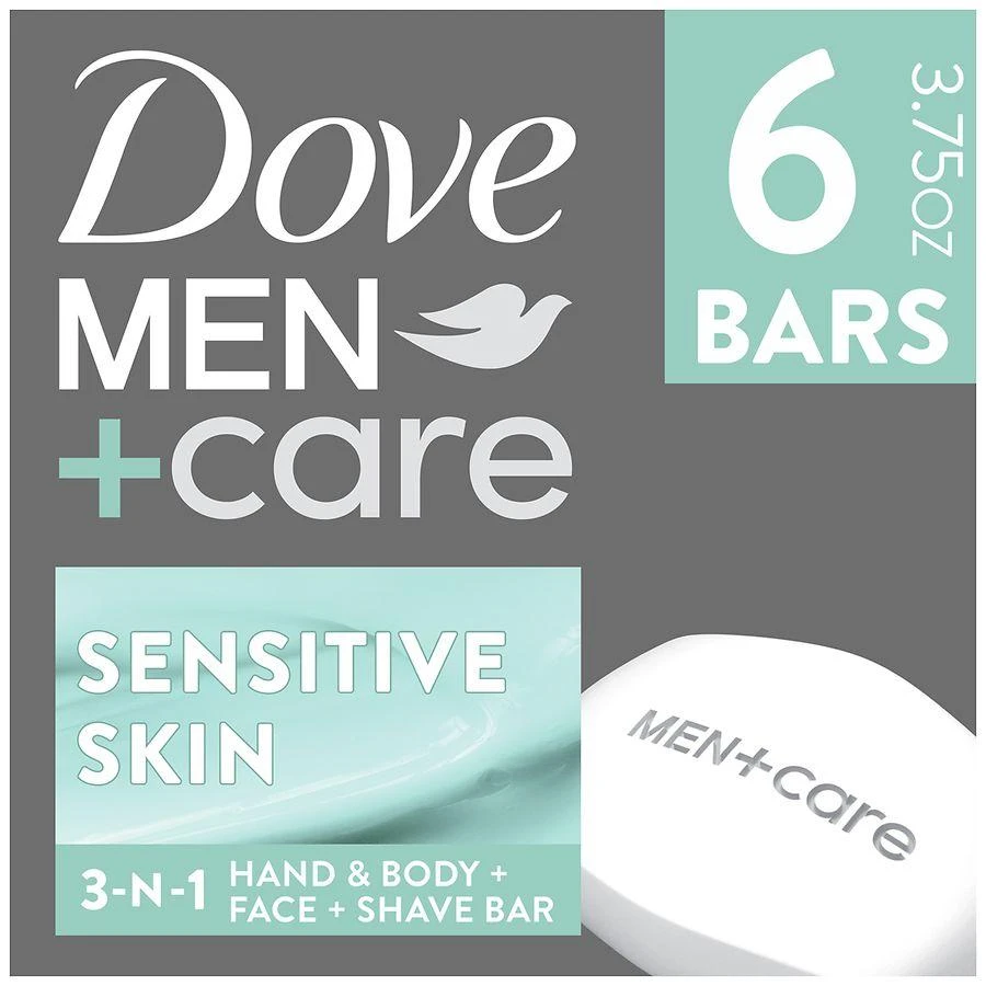 Dove Hand & Body Face + Shave Bar For Sensitive Skin Lightly Scented 5