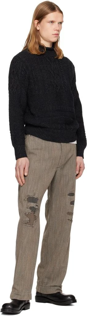 RRL Gray Samson Flat Front Jeans 4