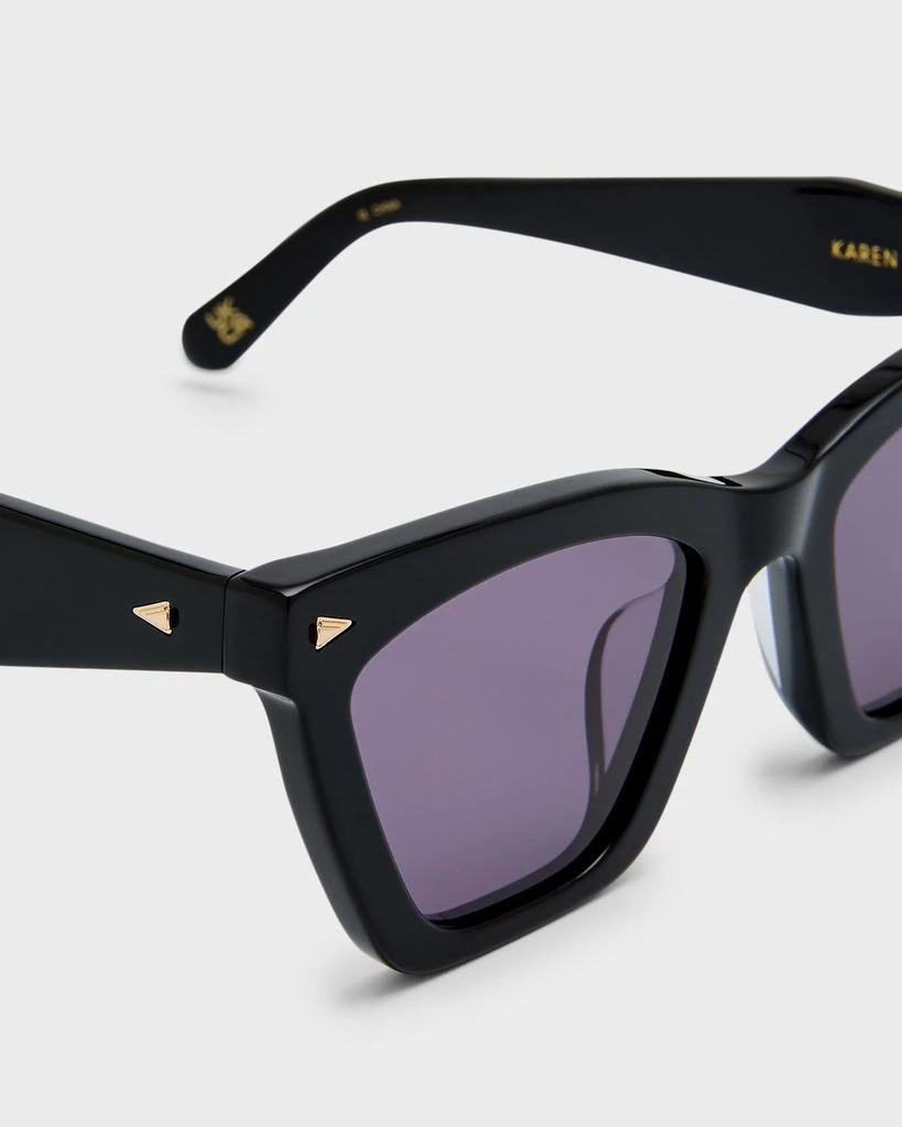 Karen Walker Logo Acetate Cat-Eye Sunglasses 4