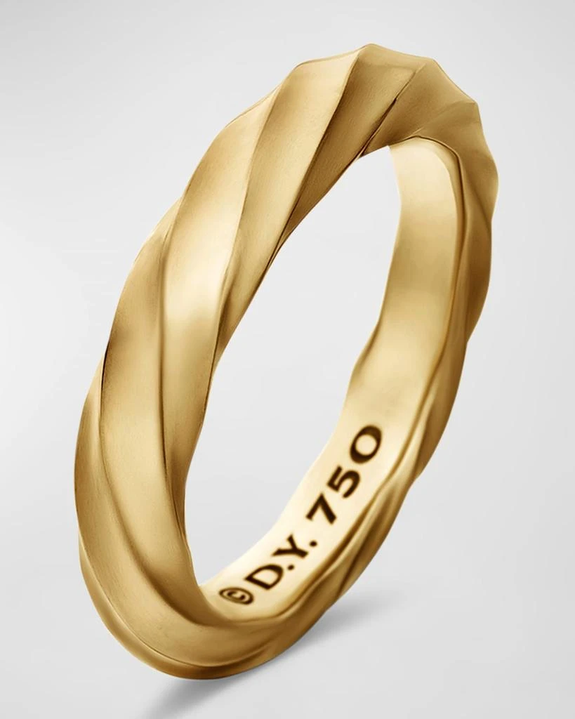 David Yurman Cable Edge Ring in 18K Gold, 4mm 3