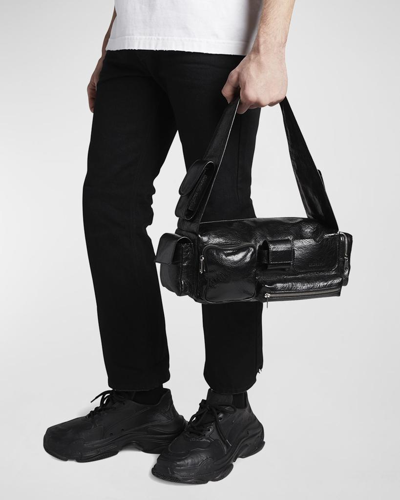 バッグ balenciaga sling bag Balenciaga Men's Unity Nylon Crossbody Zip Pouch - Bergdorf Goodman