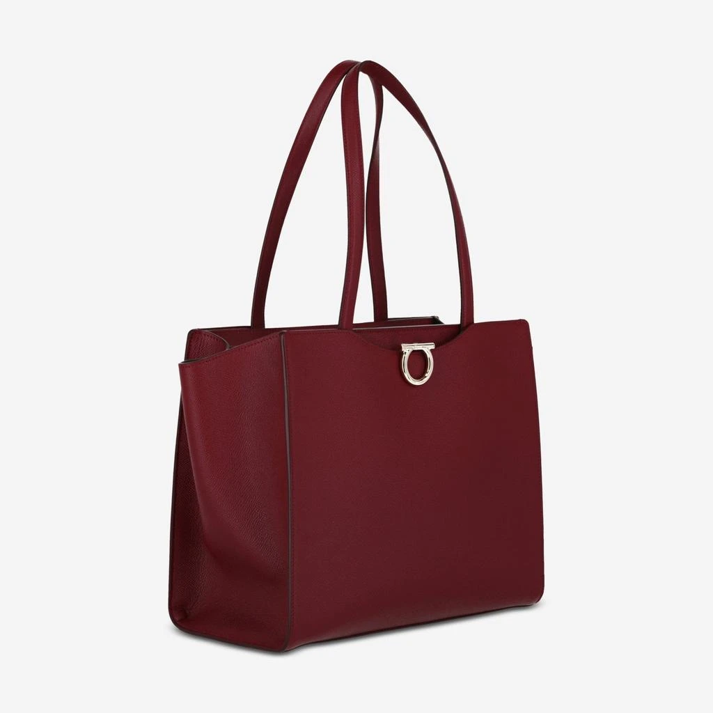 Salvatore Ferragamo Ferragamo Gemini Carmine Leather Women's Shoulder Bag 213935-760962 2
